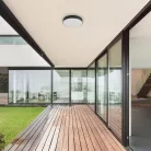 Rábalux 7898 Tartu kültéri LED mennyezeti lámpa, kerek, fekete, 24W