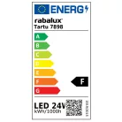 Rábalux 7898 Tartu kültéri LED mennyezeti lámpa, kerek, fekete, 24W