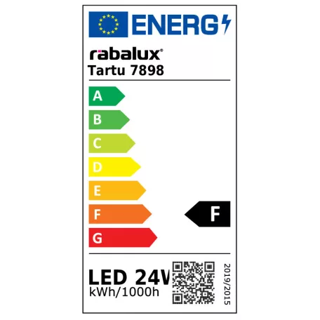 Rábalux 7898 Tartu kültéri LED mennyezeti lámpa, kerek, fekete, 24W