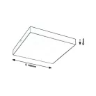 Rábalux 7900 Tartu kültéri LED mennyezeti lámpa, szögletes, fekete, 24W