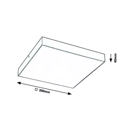 Rábalux 7900 Tartu kültéri LED mennyezeti lámpa, szögletes, fekete, 24W