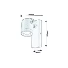 Rábalux 7929 Elva Kültéri fali lámpa, fekete, GU10, 1X35W