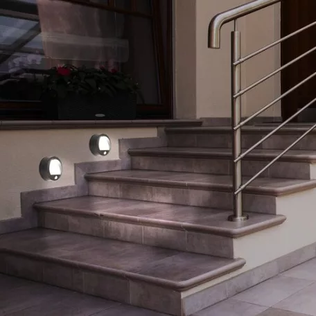 Rábalux 7969 Amarillo LED fali lámpa, szenzor, fekete, 1.5W