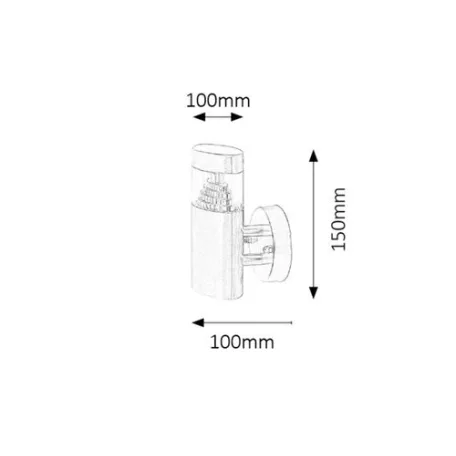 Rábalux 8142 Detroit LED kültéri fali lámpa, rozsdamentes acél, 6W, IP44