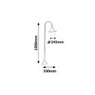 Rábalux 8247 Konstanz kültéri állólámpa, fekete, 1.2m, E27, 100W, IP44