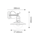 Rábalux 8270 Oslo kültéri fali lámpa, E27, 60W, IP44
