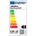 Rábalux 8847 Hamburg kültéri fali LED lámpa, kör, 10W