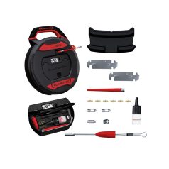   RUNPOTEC 101930 GF3 üvegszálas vezetékbehúzó digitális hosszmérővel 30 m, átm.3mm