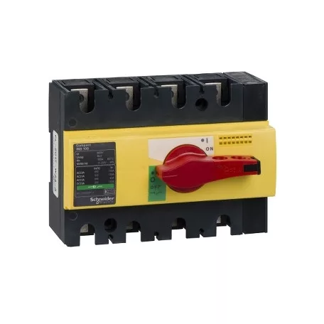 Schneider 28925 Interpact INS100 4P piros kapcsoló sárga homloklap