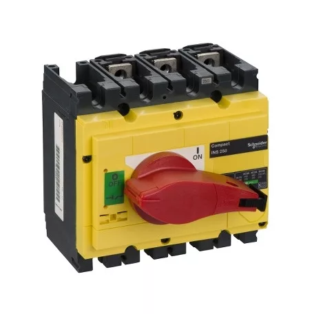 Schneider 31126 Interpact INS250 3P piros kapcsolókar, sárga homloklap