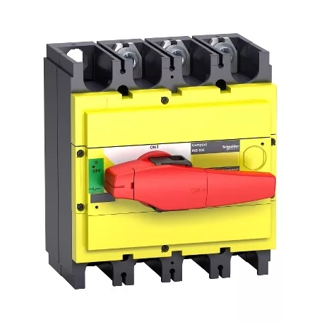 Schneider 31132 Interpact INS500 3P piros kapcsolókar, sárga homloklap
