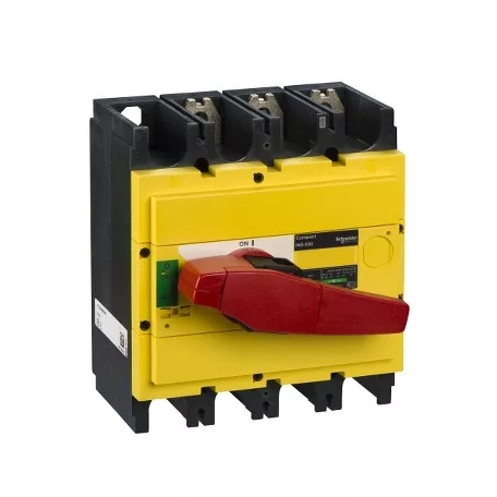 Schneider 31134 Interpact INS630 3P piros kapcsolókar, sárga homloklap