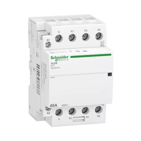 Schneider A9C22740 ACTI9 iCT40A kontaktor, 50Hz, 4NC, 3P+F, 220-240VAC