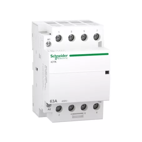Schneider A9C40463 ACTI9 iCTK kontaktor, 63A, 4NO, 400VAC