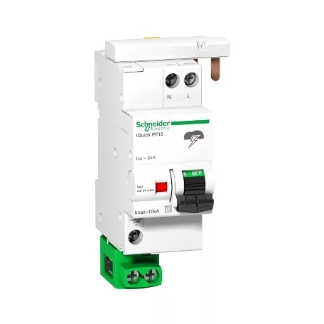 Schneider A9L16617 ACTI9 iQUICK PF, 10kA, 1P-N, földelő vezetékkel
