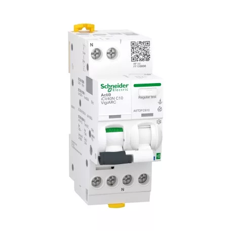 Schneider A9TDFC610 ACTI9 Active iCV40N VigiARC, A-SI osztály, 1P-N, C, 10A, 30mA