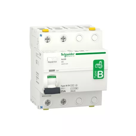 Schneider A9Z51225 ACTI9 iID EV áram-védőkapcsoló, B osztály, 2P, 25A, 30mA