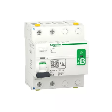 Schneider A9Z61225 ACTI9 iID áram-védőkapcsoló, B-SI osztály, 2P, 25A, 30mA