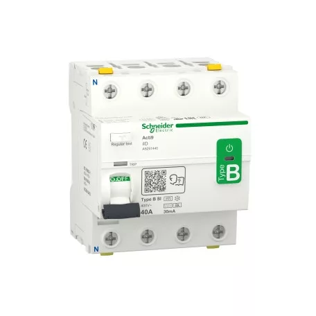 Schneider A9Z61440 ACTI9 iID áram-védőkapcsoló, B-SI osztály, 4P, 40A, 30mA