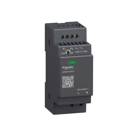 Schneider ABLM1A24012 Modicon Modular tápegység, moduláris, DIN sínre szerelhető, 1f, 24 VDC, 1,2 A, 30 W