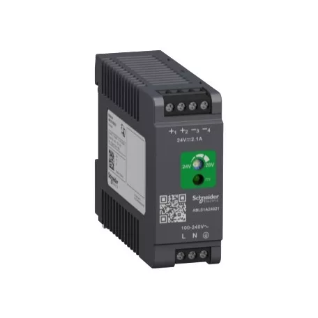 Schneider ABLS1A24021 Modicon Optimized tápegység, DIN sínre szerelhető, 1f, 24 VDC, 2,1 A, 50 W