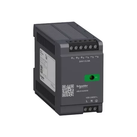 Schneider ABLS1A24038 Modicon Optimized tápegység, DIN sínre szerelhető, 1f, 24 VDC, 3,8 A, 90 W