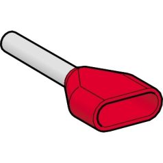   Schneider Electric AZ5DE010D Dupla érvéghüvely 2x1,0 mm2 DIN 5x100db adagolóban piros L=15mm