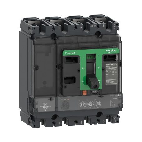 Schneider C25R42D100 NSX250R 200kA AC 4P 100A 2.2
