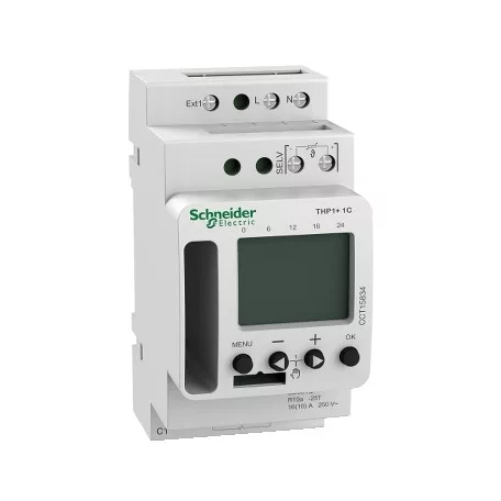 Schneider CCT15834 ACTI9 THP1+ 1C programozható termosztát