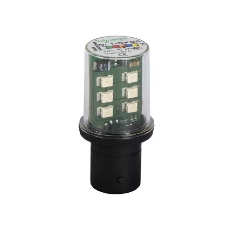 Schneider DL1BKB5 Harmony XVB kiegészítő, LED BA15d foglalathoz, villogó, 24 VAC/DC, narancs
