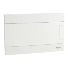   Schneider EZ9EUB112 EASY9 EU Kiselosztó, 12 modul, PE+N sínnel, teli ajtóval, süllyesztett