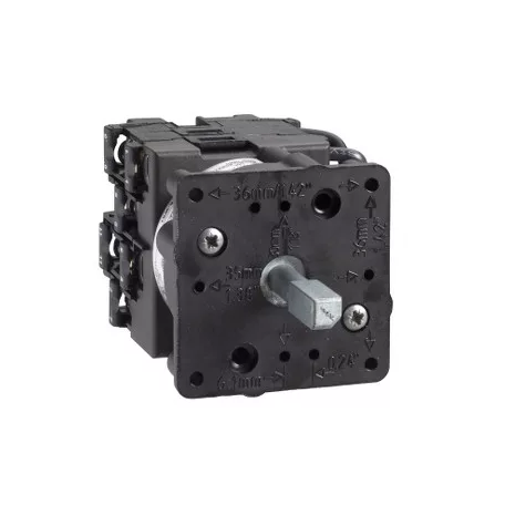 Schneider K2E003WL Harmony K bütykös kapcsoló test választókapcsolóhoz - 3-pólus - 45° - 20 A - csavaros csatlakozás