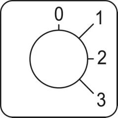   Schneider KZ18043 Harmony K bütykös kapcsoló címke, 0-3 - 45 x 45 mm