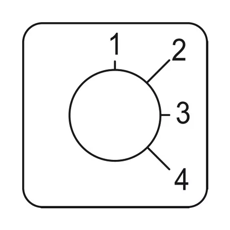 Schneider KZ18417 Harmony K bütykös kapcsoló címke, 1-4 - 45 x 45 mm