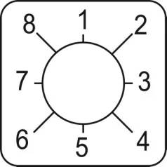   Schneider KZ18421 Harmony K bütykös kapcsoló címke, 1-8 - 45 x 45 mm