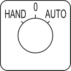   Schneider KZ18434 Harmony K bütykös kapcsoló címke, HAND-O-AUTO - 45 x 45 mm