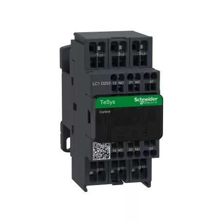Schneider LC1D253V7 AC mágneskapcsoló, 11kW/25A (400V, AC3), rugós csatlakozás, 1Z+1NY