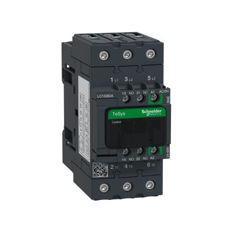 Schneider LC1D80ABNE TESYS D CONTACTOR-3P-AC3- <= 440V 80A -