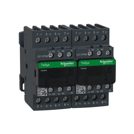 Schneider LC2DT40G7 AC irányváltó, 40A (AC1), csavaros csatlakozású, 4Z pólus