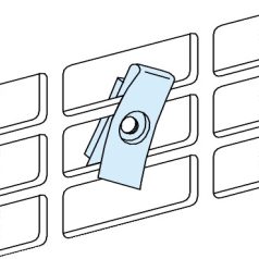   Schneider Electric LVS03180 20 db rácsos szerelőlapba pattintható M4 anya