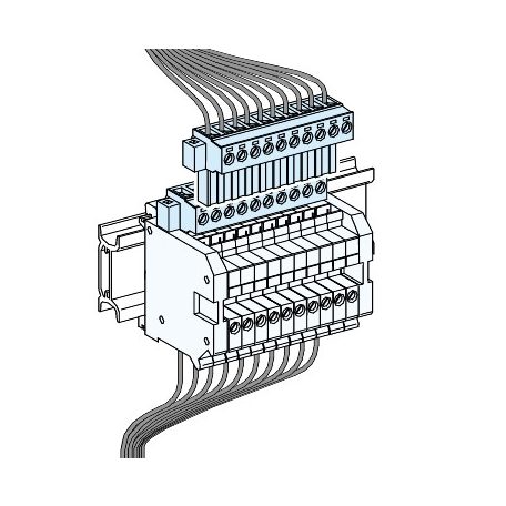 Schneider Electric LVS04228 Segédáramköri sorozatkapocs-blokk