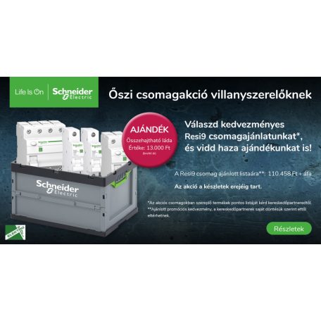 Schneider Resi9 PROMO csomag + összehajtható láda 60x40x32 cm (67 l)