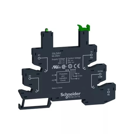 Schneider SSLZRA1 SSL szilárdtestrelé foglalat, 24VDC, rugós