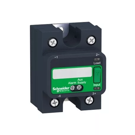 Schneider SSP1A125BDS SSP hűtőbordára szerelhető szilárdtestrelé, 1f, nullfeszültségű kapcs., 1NO, tesztg., 24-300VAC, 25A, 24VDC, hőátadóval