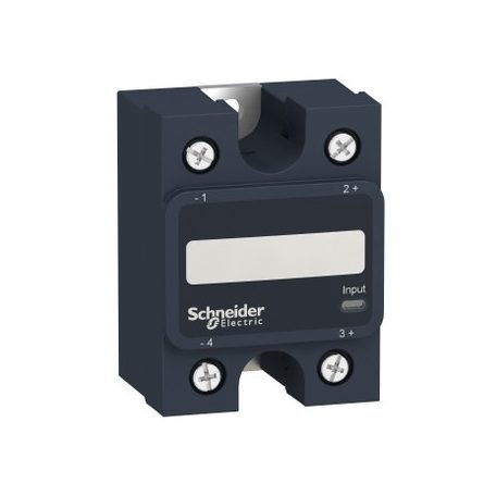 Schneider SSP1A450BDT SSP hűtőbordára szerelhető szilárdtestrelé, 1f, nullfeszültségű kapcsolás, 1NO, 48-660VAC, 50A, 24VDC, hőátadóval