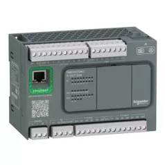   Schneider TM200CE24U Modicon M200 Easy PLC, 24 I/O1xRS485, 1xEthernet, tranzisztoros kimenet (sink), 24 VDC