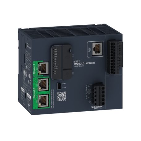 Schneider TM262L01MESE8T Modicon M262 logikai gépvezérlő PLC, 8 I/O, 5ns/inst Opt. Ethernet