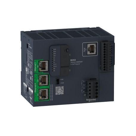 Schneider TM262L10MESE8T Modicon M262 logikai gépvezérlő PLC, 8 I/O, 2xEthernet/IP, 1xRS232/RS485