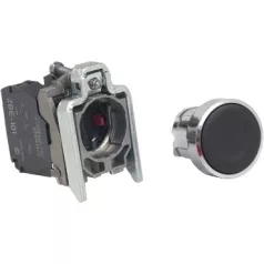   Schneider XB4BACUST02 Harmony komplett fém nyomógomb, Ø22, visszatérő, 1NO+1NC, személyre szabott