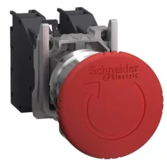   Schneider XB4BS8445GEX Harmony ATEX DG komplett vészkapcs. 40mm fej, Ø22, 1NO+1NC, forgatásra kioldó, piros